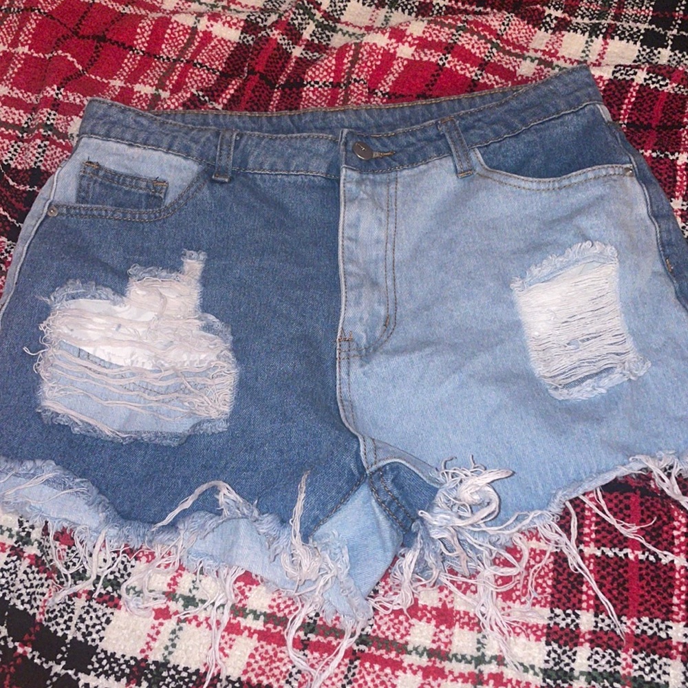 SHEIN Womens Multi-Color Denim Jean Shorts